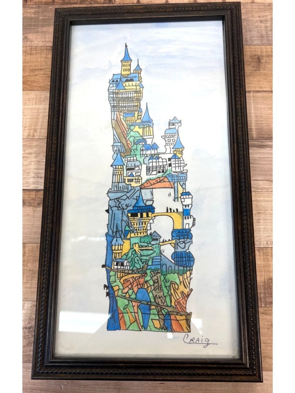 Colorful Framed Castle Illustration By Craig